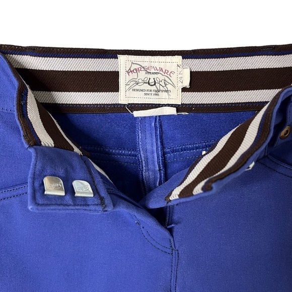 Horseware of Ireland Riding Pants Blue Brown Size 24 Horseback - Picture 5 of 6